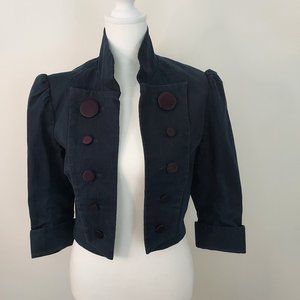 Mason Bolero Long Sleeve Blue Jacket